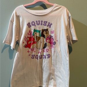 Squishmallows White Tee with Colorful Squish Squad Characters